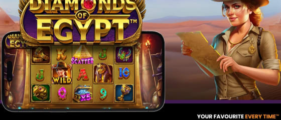 Pragmatic Play julkaisee Diamonds of Egypt -kolikkopelin, jossa on 4 jännittävää jättipottia